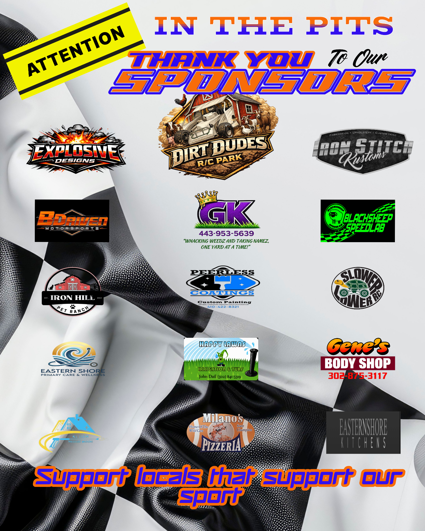 Dirt Dudes R/C Park Sponsors